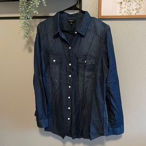 Torrid blue button up